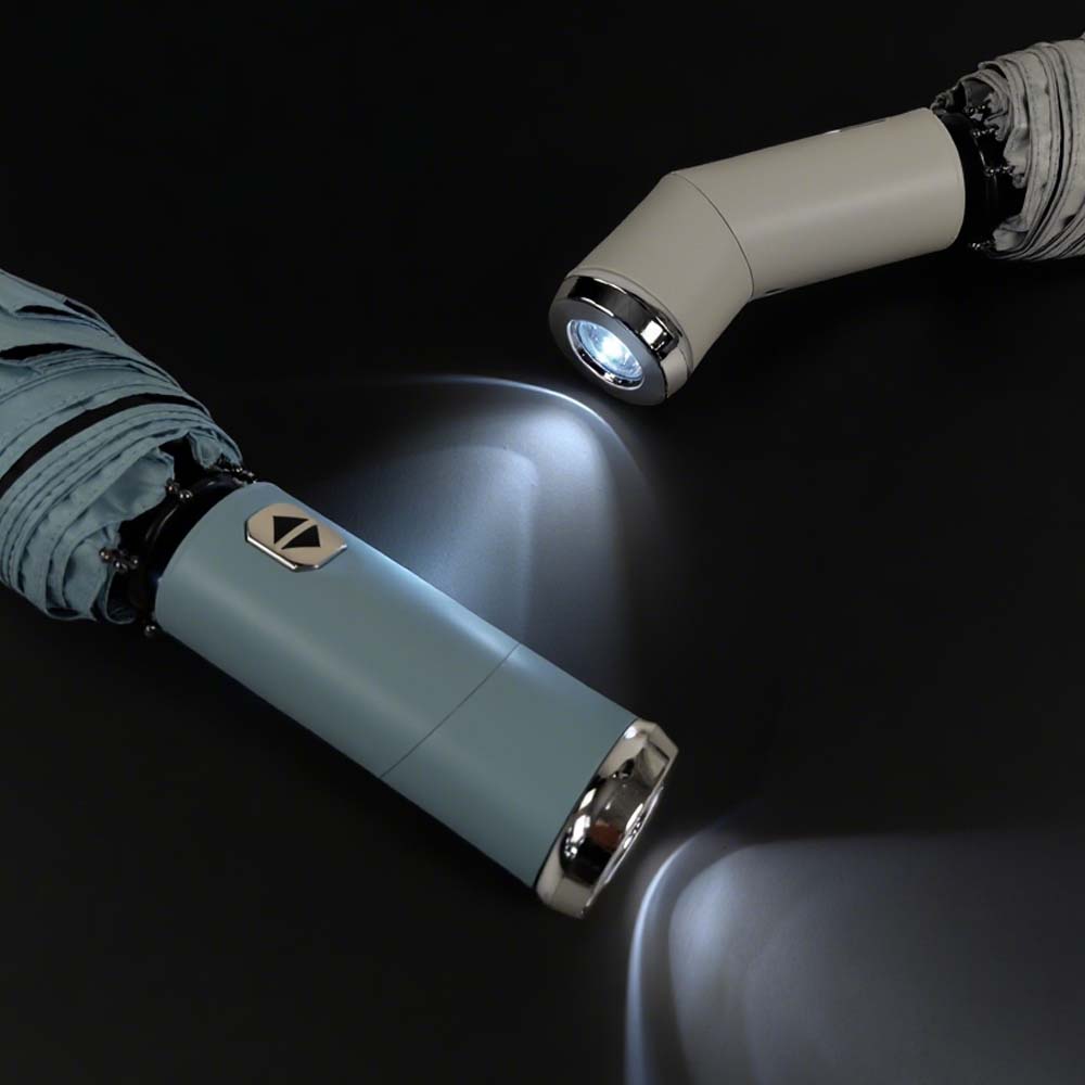 三折自開收手電筒傘